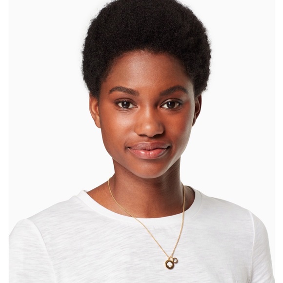 KATE SPADE • White Spot The Spade Necklace - Picture 7 of 8